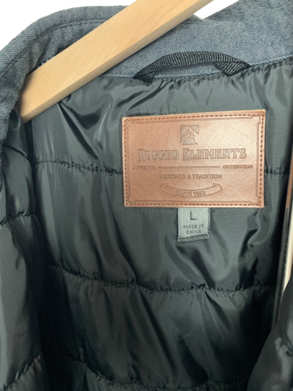 Rugged Elements Men's Gray Quilled Lined Shirt Jacket L Winter Outdoor Gorpcore - Picture 2 of 7